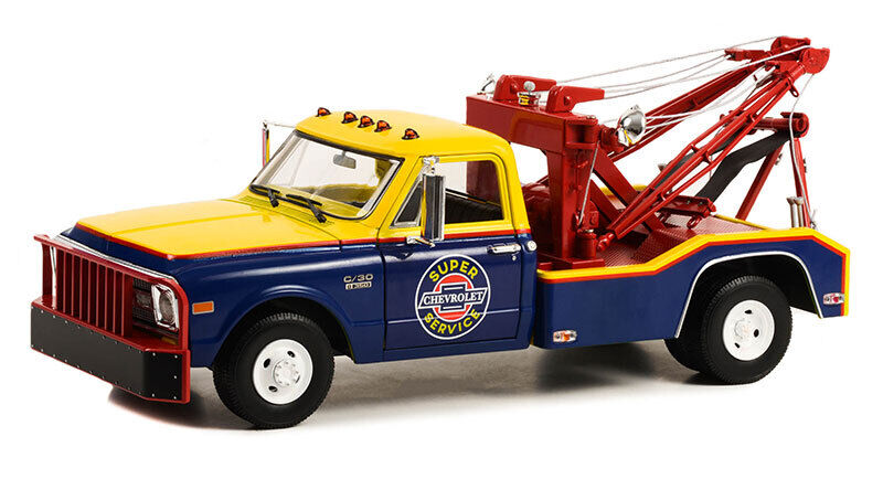 GREENLIGHT - CHEVROLET C-30 carro attrezzi 1969 blu "CHEVROLET Super Service ...