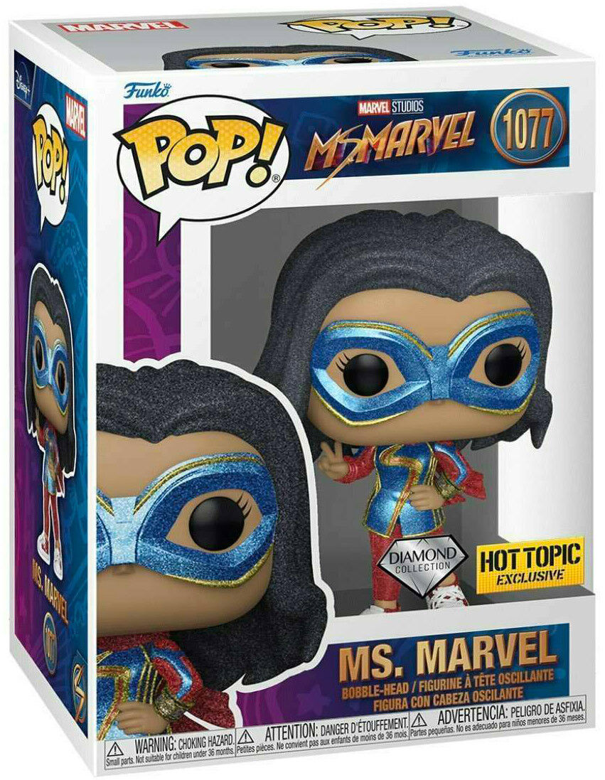Ms. Marvel Diamond Glitter Collection Exclusive POP Marvel #1077 Vinyl Figure