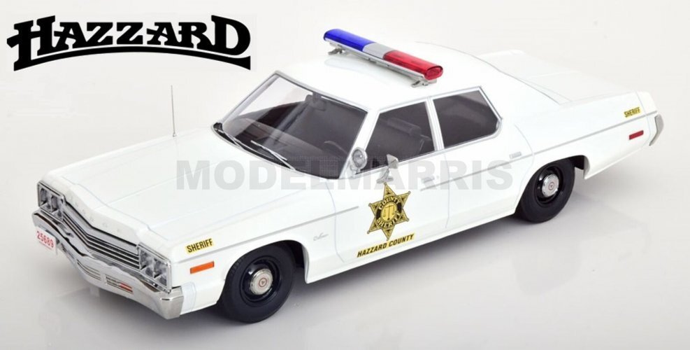 KK SCALE KKDC181152 DODGE MONACO HAZZARD COUNTY POLICE 1974 LOOK-A-LIKE 1/18