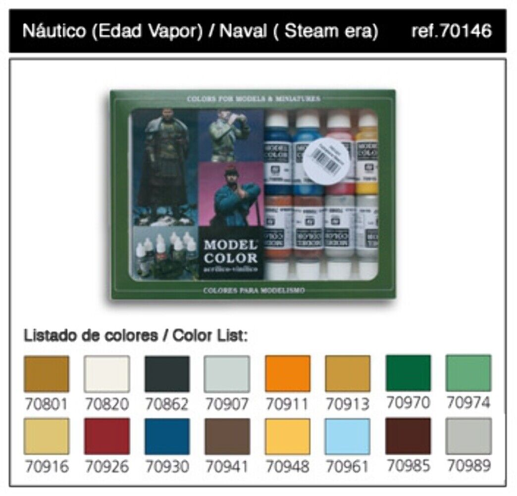 Vallejo CONFEZIONE 16 COLORI PER NAVI kit di colori per modellismo