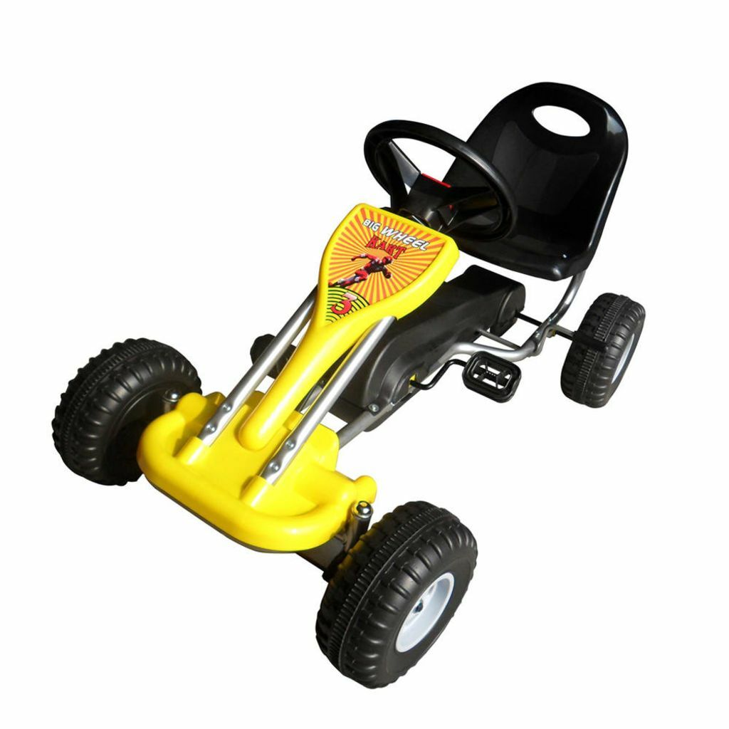 AX Go Kart Cavalcabile Pedali Giallo Giocattoli Veicoli spinta 89x52x51cm 90252