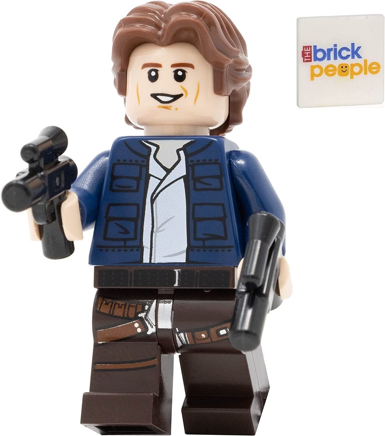 LEGO Star Wars Han Solo Figure Mini Ondulato Capelli Doppio Pistole Slave 20th