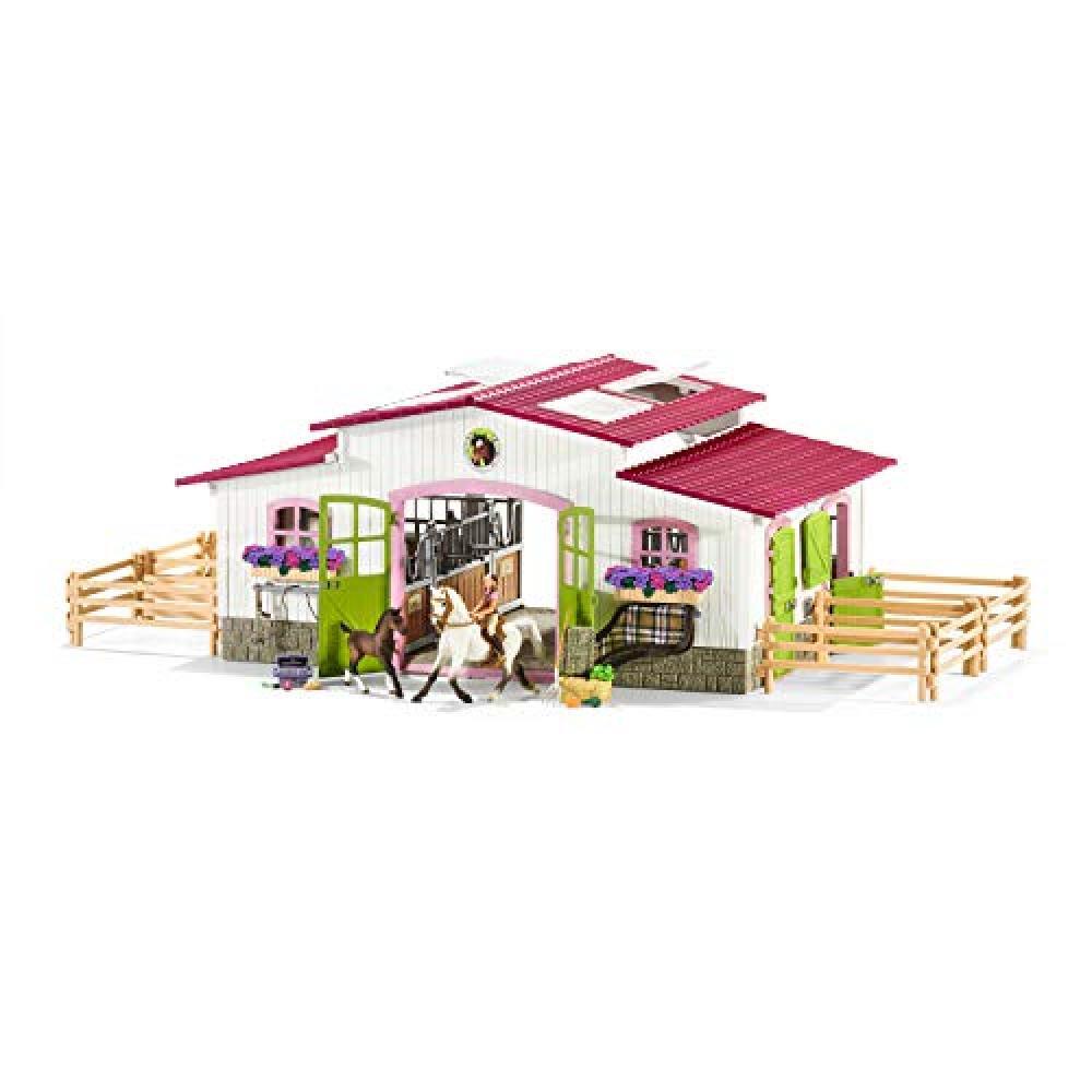 (TG. Piccolo) SCHLEICH - Horse Club - Riding Centre with Rider And Horses (42344