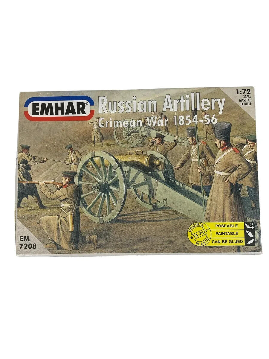 EMHAR 1:72 SOLDATINI DA COLORARE RUSSIAN ARTILLERY CRIMEAN WAR 1854-56