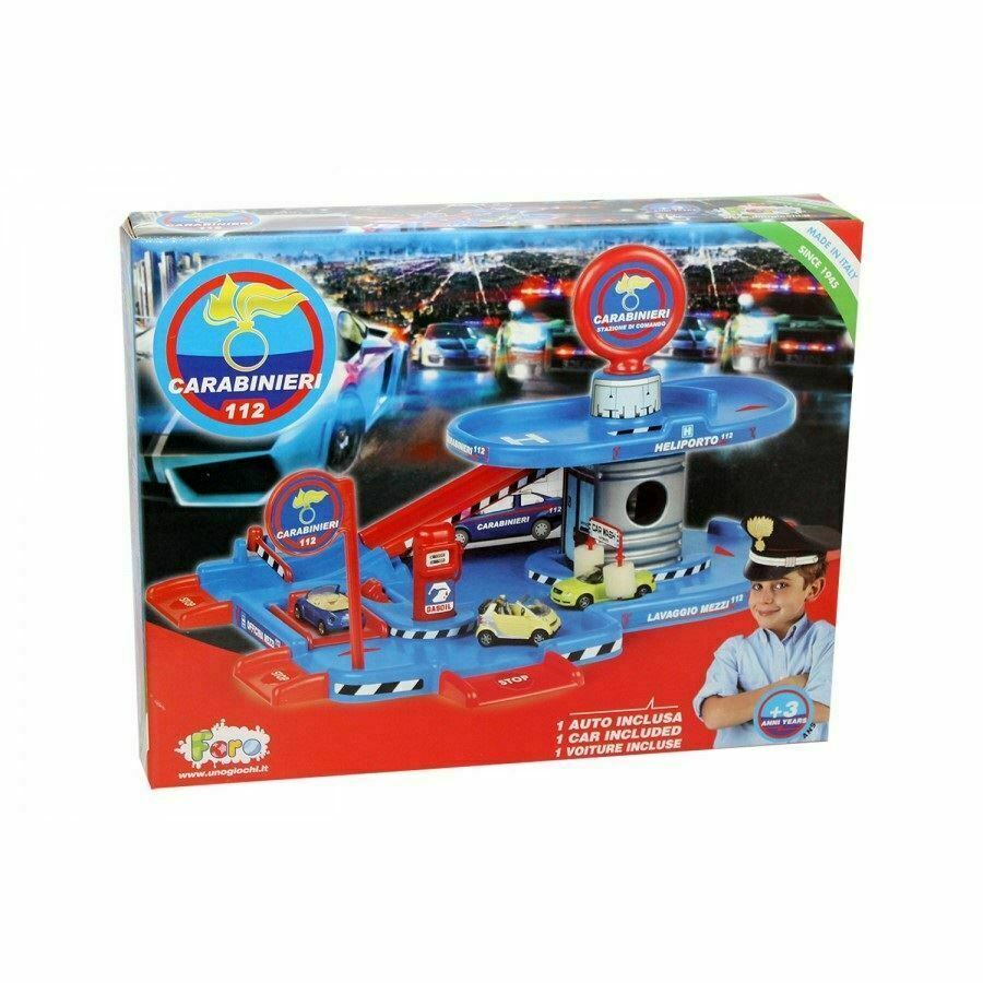 Garage 2 livelli  + un auto carabinieri city garage  MADE IN ITALY
