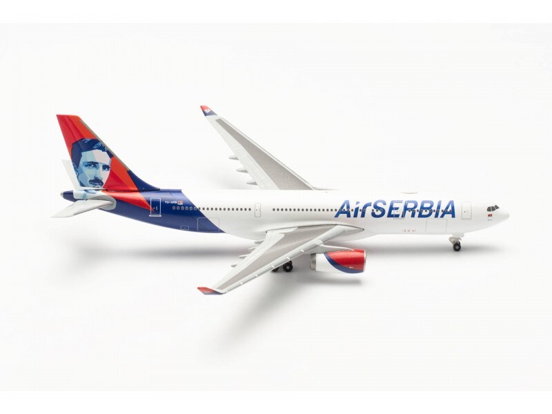 HERPA 1/500 Air Serbia Airbus A330-200 – YU-ARB "Nikola Tesla"