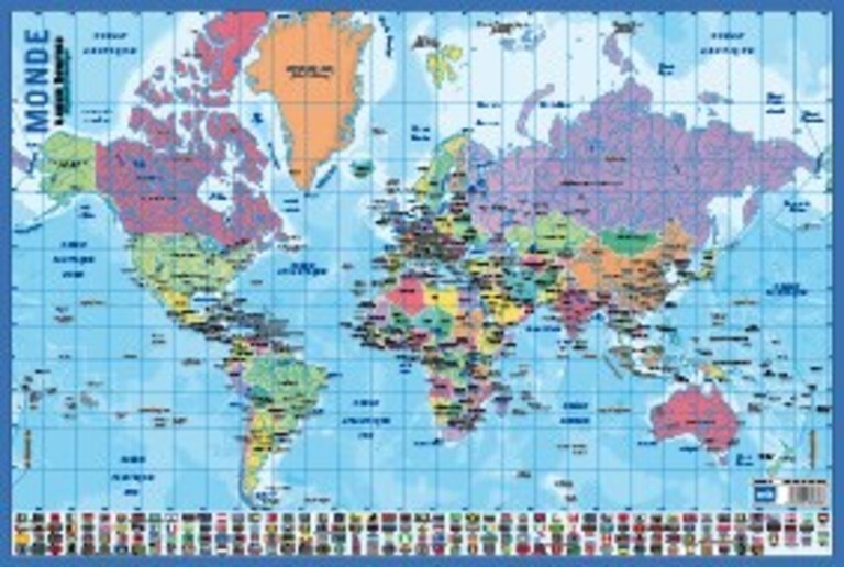 Merchandising Frances Carte Du Monde (Foglio Didattico)