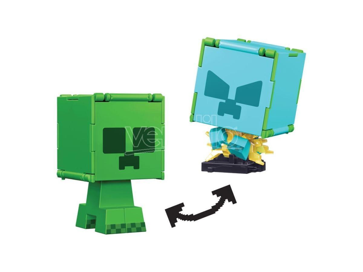 Minecraft Flippin Action Figura Creeper & Charged Creeper Mattel