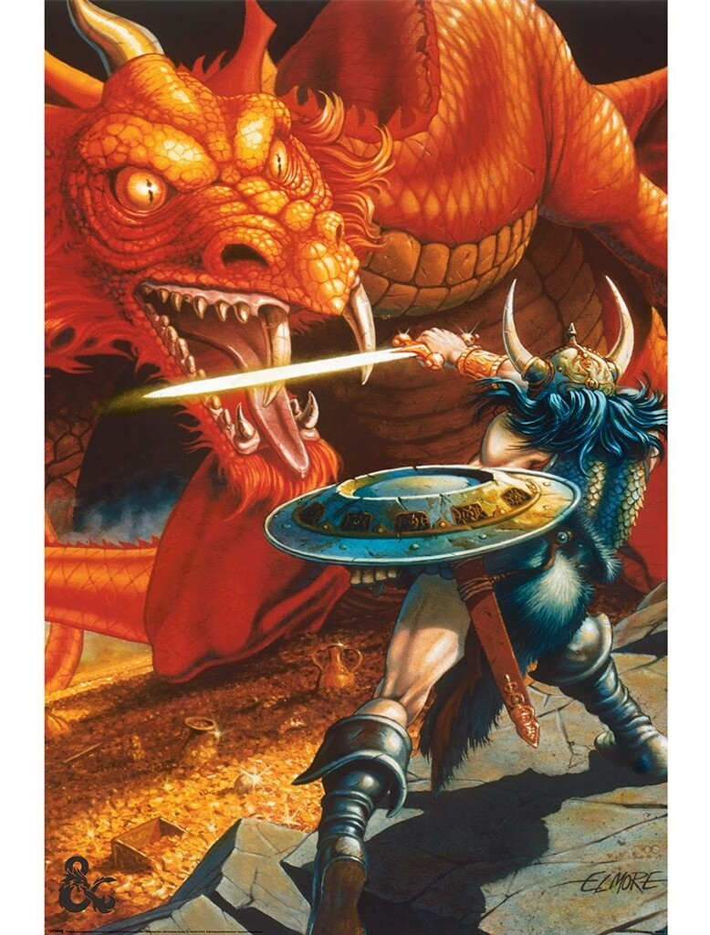 Merchandising Dungeons & Dragons (Classic Red Dragon Battle) Maxi Poster