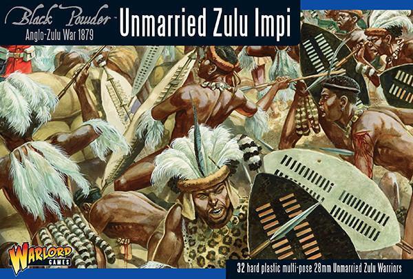 Unmarried Zulu Impi - 28mm Scale Plastic Miniatures for Black Powder by Warlord