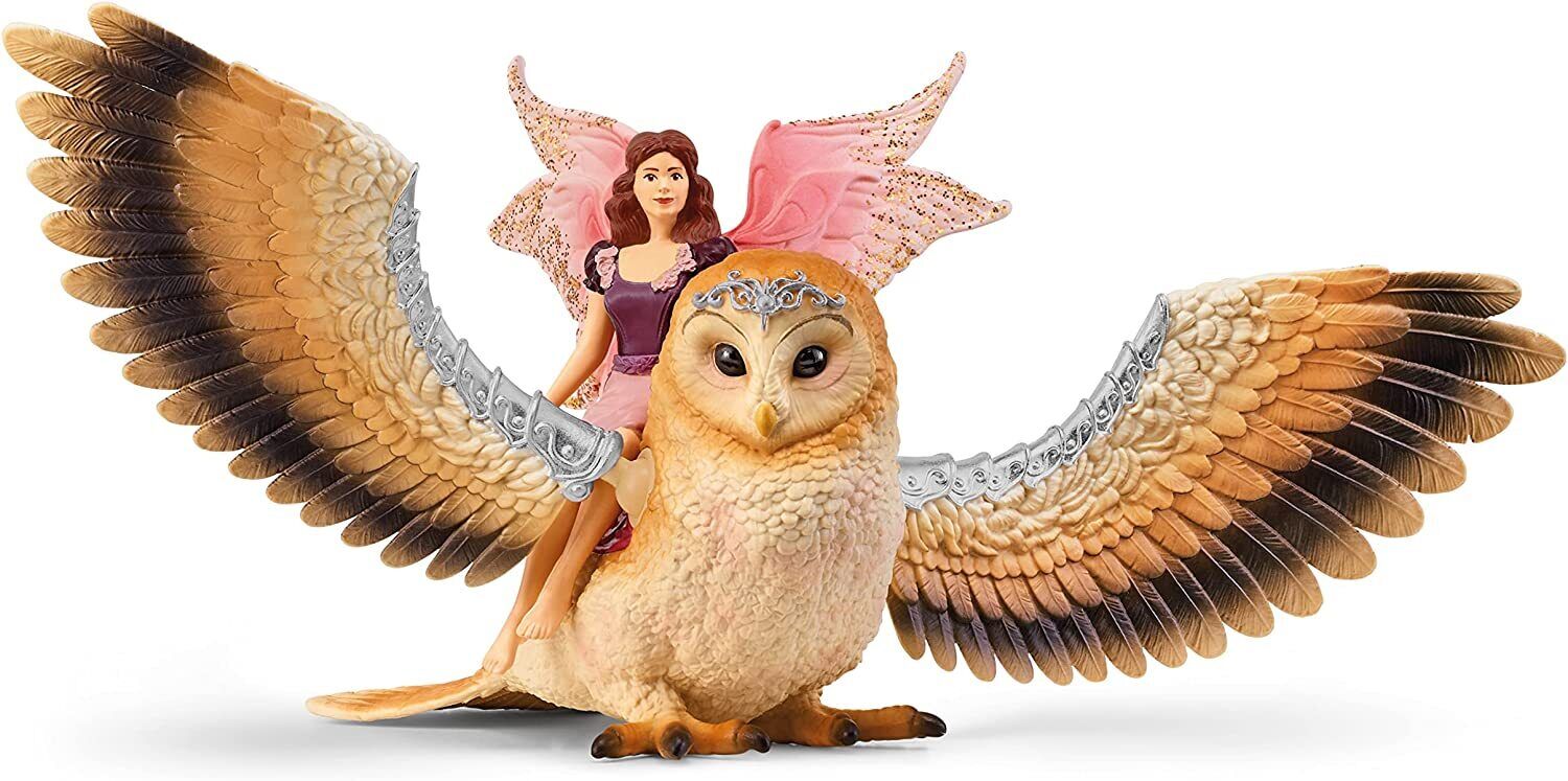 SCHLEICH - Elfo con gufo scintillante indietro -  - SHL70789