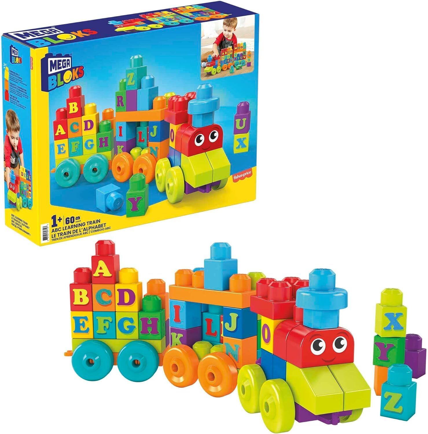 Nuovo Fisher-Price Mega Bloks Abc Imparare Treno