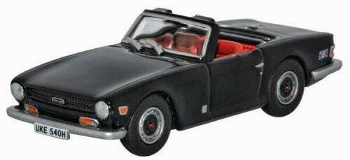 Oxford Diecast Triumph TR6 Nero Pressofuso Auto 1:76 Scala - 76TR6004
