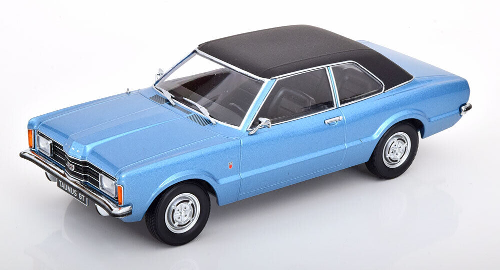 Ford Taunus Gt Sedan With Vinyl Roof Blue Metallic & Flat Black 1971 1:18 Model