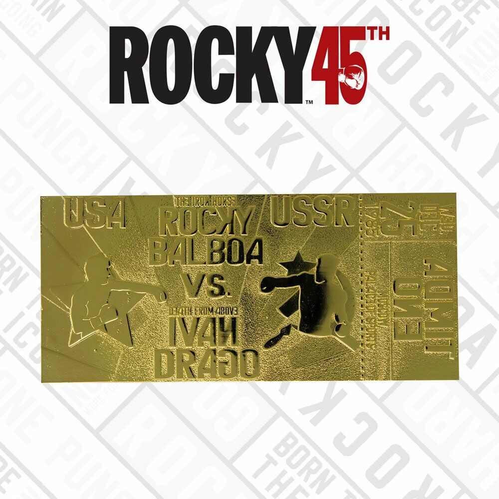 REPLICA BIGLIETTO TICKET ROCKY IV BALBOA VS DRAGO ANNIVERSARIO 45 LIMITED