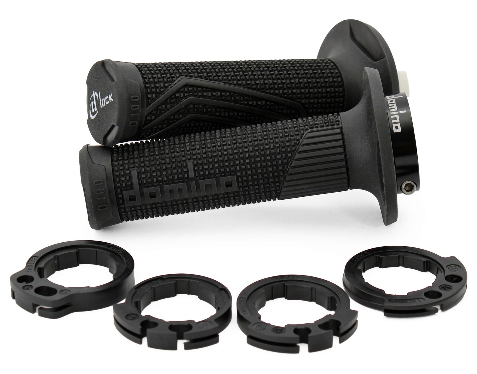 COPPIA MANOPOLE DOMINO D-LOCK NERO LOCK ON SUZUKI RMZ 250 /450F 4T 2016-2021
