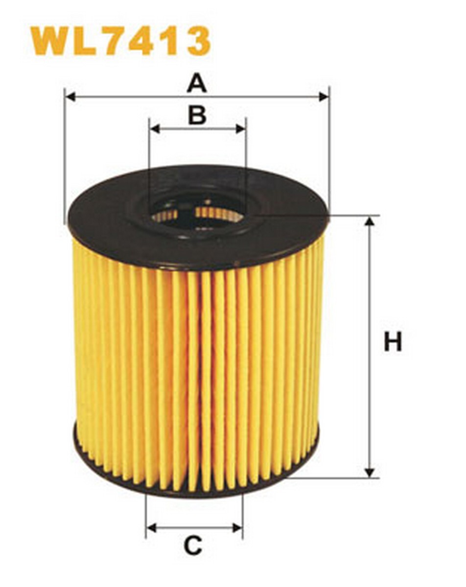 WL7413 FILTRO OLIO PER DS DS3 CABRIO SB 1.6 THP 165 121 KW 165 CV