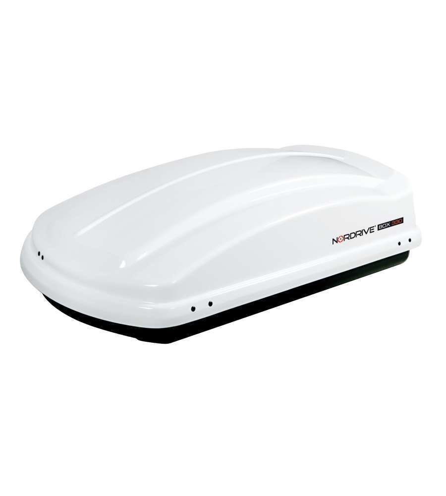 BOX TETTO PER AUTO 330 LITRI IN ABS BIANCO LUCIDO - N60003