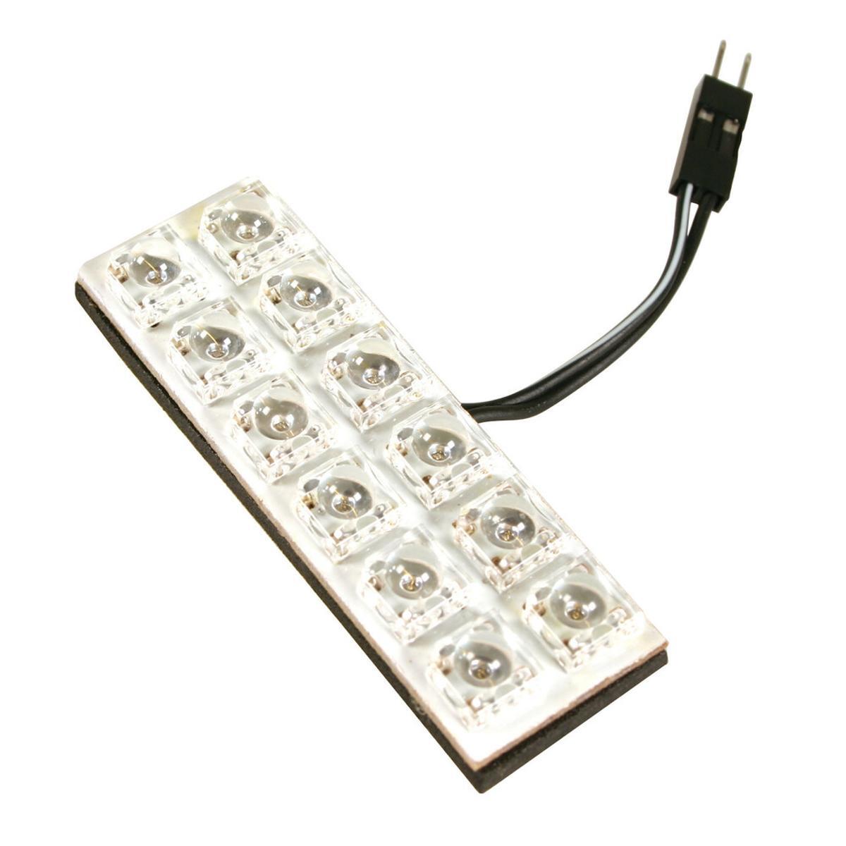 12V AUTO HYPER-LED PANNELLO 12 LED 20X60 MM SINGOLA BIANCO