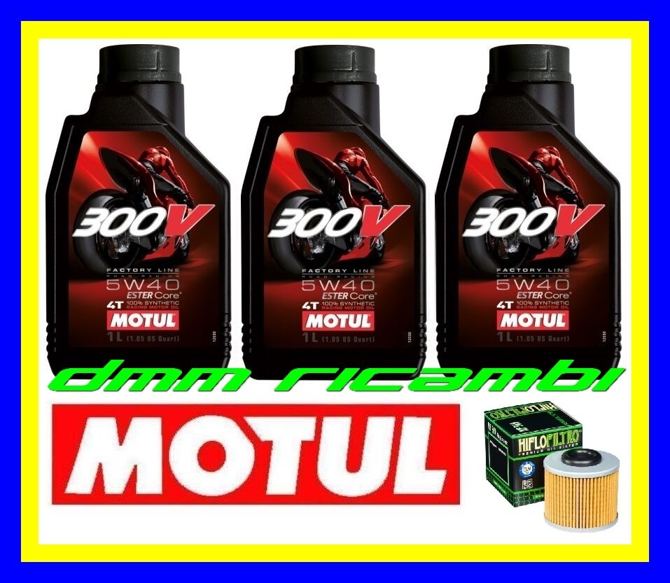 Kit Tagliando MV AGUSTA F3 675 13>14 + Filtro Olio MOTUL 300V 5W40 2013 2014