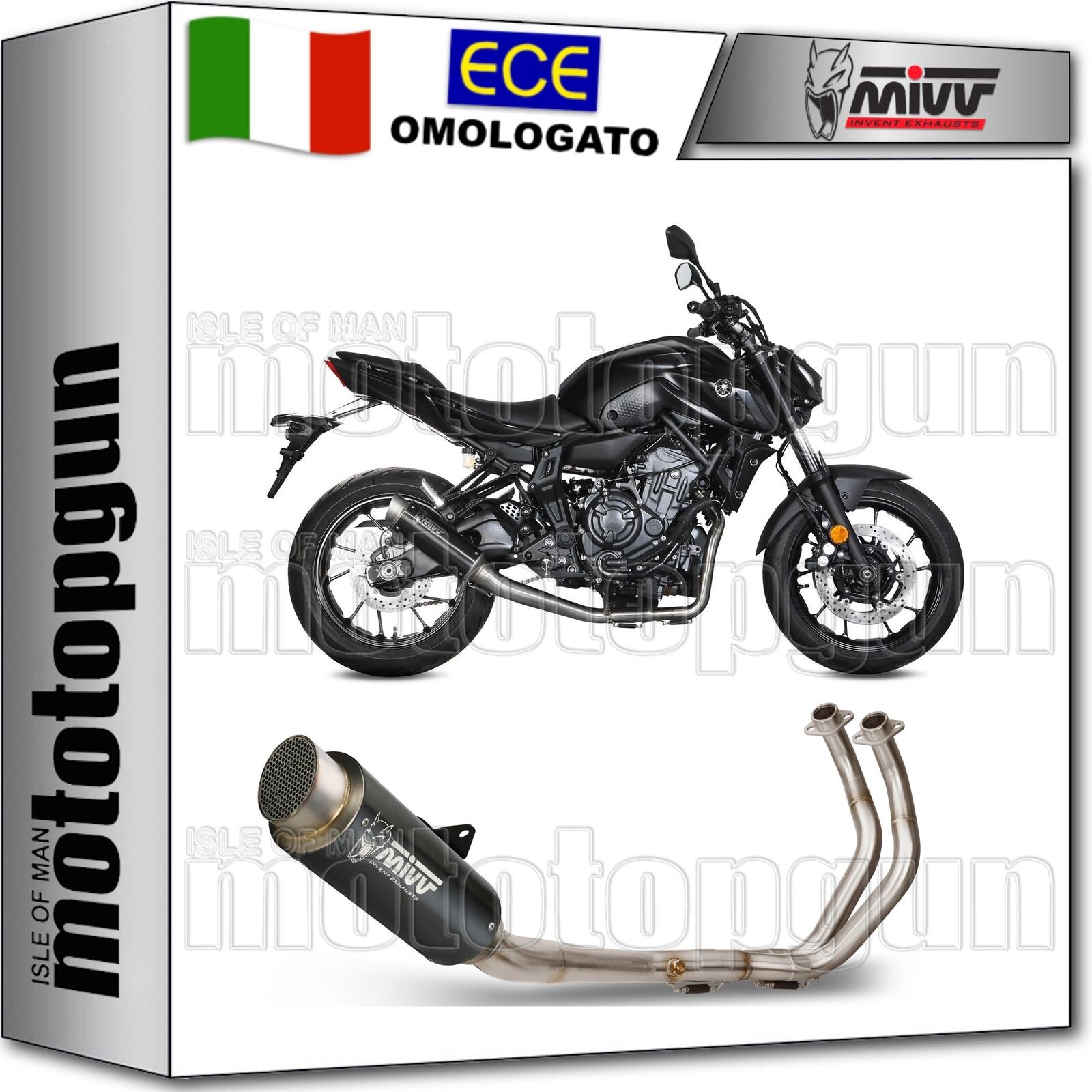 MIVV SCARICO COMPLETO HOMCAT GP-PRO NERO YAMAHA MT07 MT-07 2023 23 2024 24