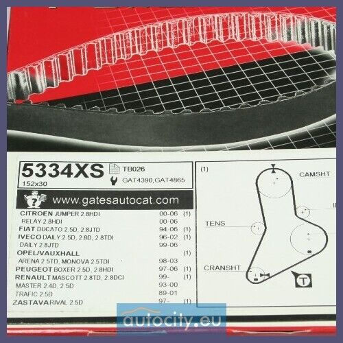 Gates 5334XS Cinghia dentata