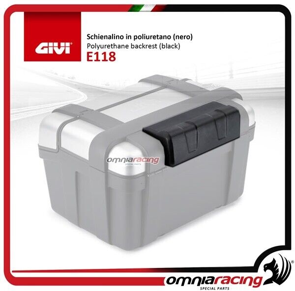 Givi Backrest in black polyurethane for Monokey TRK46N/TRK46B/TRK33N/TRK33B