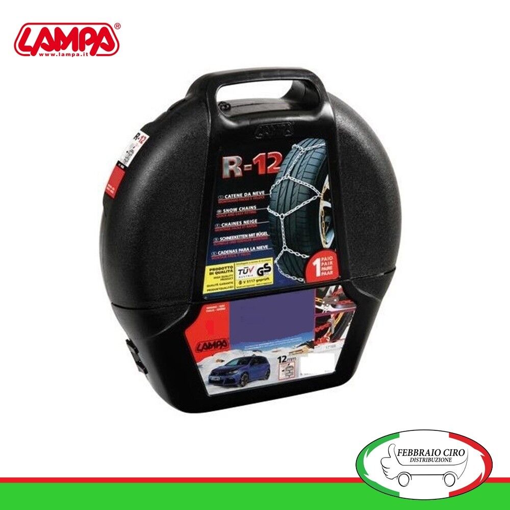 Catene da neve 195/55R13 195 55 13 da 12mm Lampa R12 Omologate Gruppo 4 - 16024