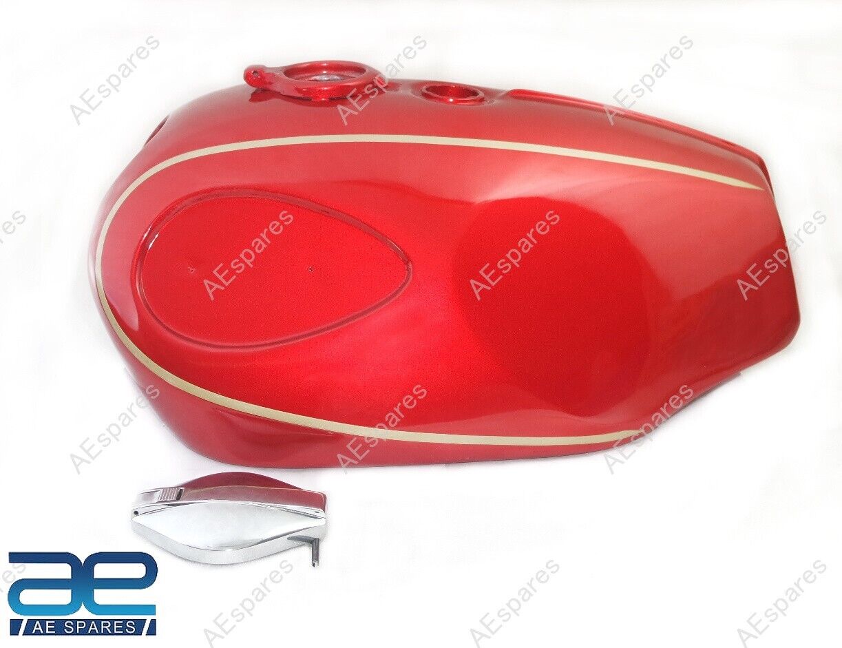 Per BSA A65 Spitfire Firebird 1960s Ciliegia Dipinta Carburante Benzina Tank Con