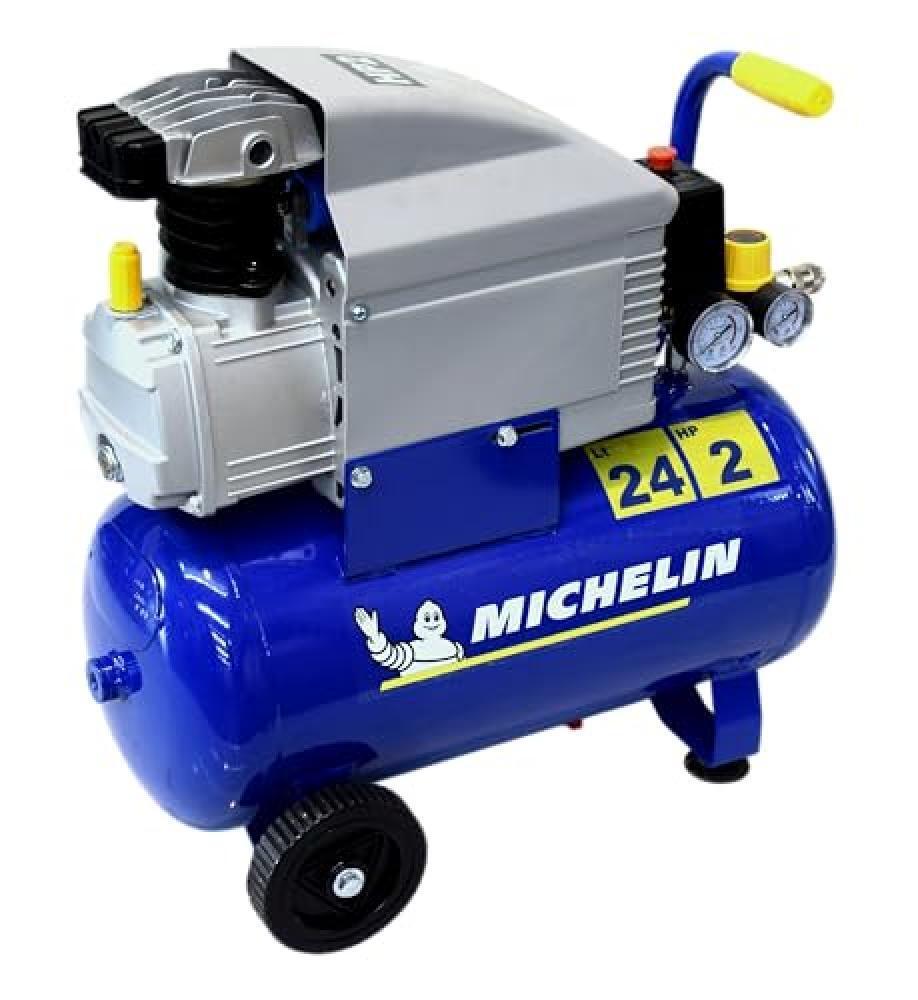 (TG. 24 litri) Michelin - Compressore D'Aria Mb24 - Serbatoio da 24 Litri - Moto