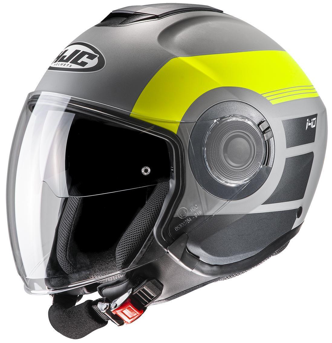 Casco Jet HJC I40 Spina MC3HSF Grigio Giallo Opaco Taglia Size S