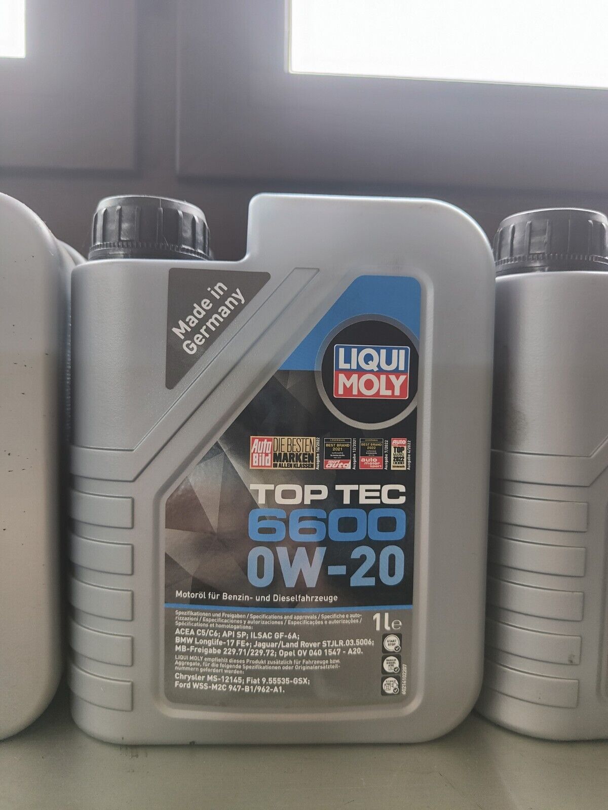 LIQUI MOLY OLIO MOTORE AUTO TOP TEC 6600 0W20 ACEA C5/C6 Fiat 9.55535-GSX 1LT