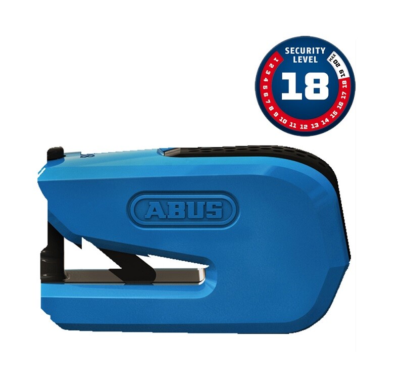 Blocco Disco Freno ABUS Con Allarme 8078 Detecto B-Sb Smartx 2.0 Azzurro Moto