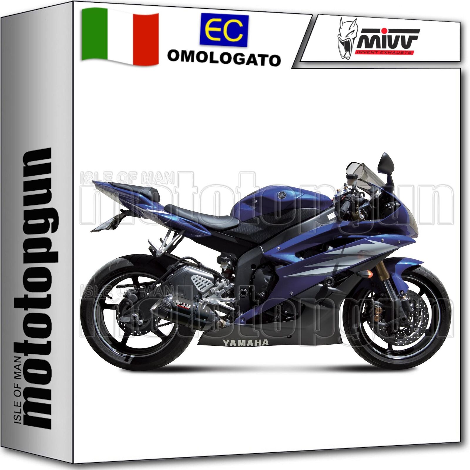 MIVV SCARICO OMOLOGATO CAT-OEM SUONO INOX NERO C YAMAHA YZF 600 R6 2011 11
