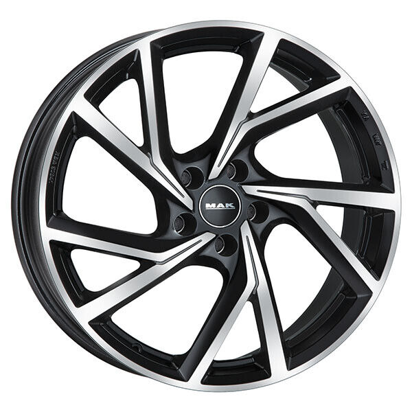 CERCHIO IN LEGA MAK KASSEL PER FIAT 500X 8X19 5X110 BLACK MIRROR 8WD