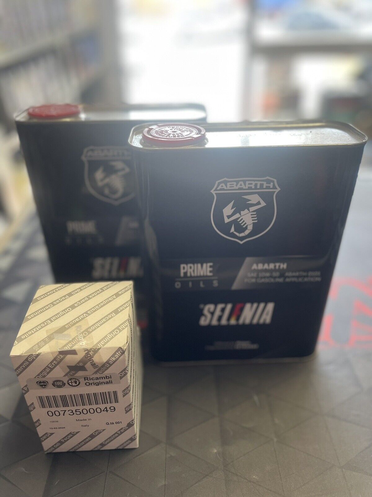 4 LITRI SELENIA PETRONAS ABARTH 10W50 OLIO MOTORE + FILTRO OLIO ORIGINALE