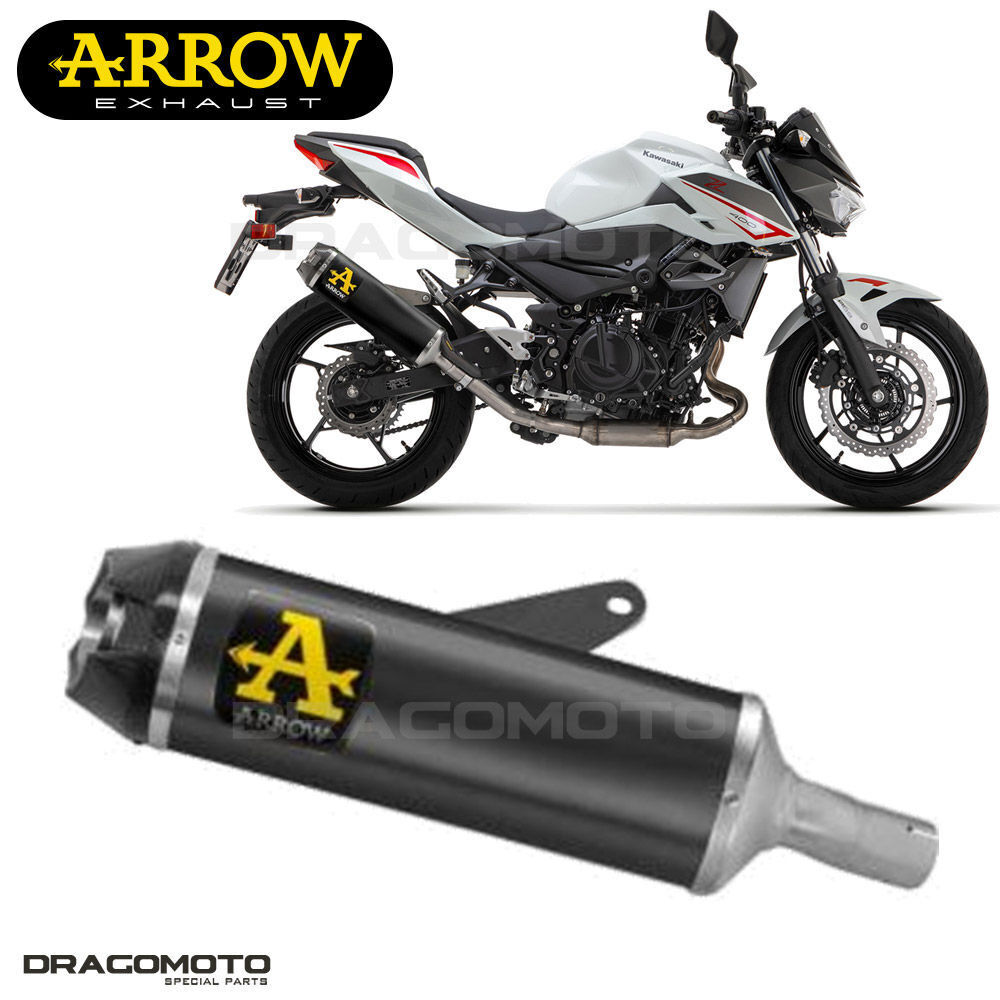 Scarico KAWASAKI Z 400 / NINJA 2023 2024 ARROW ALU Nero CC INDY RACE