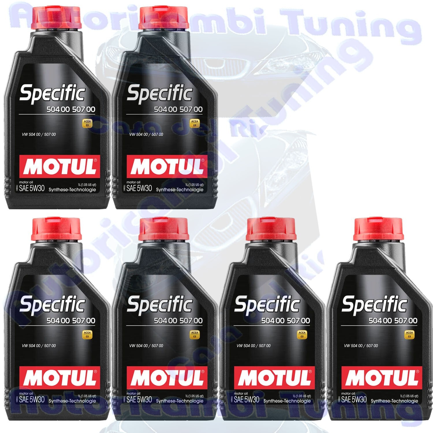 6 Litri Olio Auto Motul Specific 5W30 VW 504 00 507 00 ACEA C3