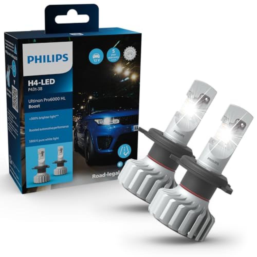 (TG. H4) Philips automotive lighting Ultinon Pro6000 Boost H4 LED Boost Lampada