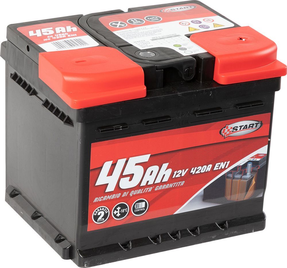 Batteria Auto 45ah 12v 420a Polo Positivo Destro Cassetta l1