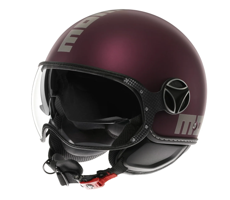 CASCO MOMODESIGN FGTR EVO E2206 MONO MATT AMARENA/SILVER XL - MOMO