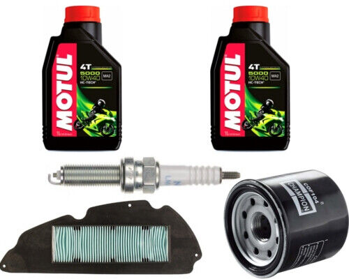 Kit Filtri Candela e 2 Litri Olio Motul 5000 10W 40 Honda SH 300 2010 2011 2012