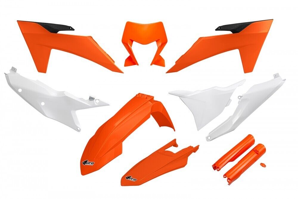 Kit plastiche con parasteli UFO KTM EXC-F 250 350 / SIX DAYS 2025 Arancio O.e.m.