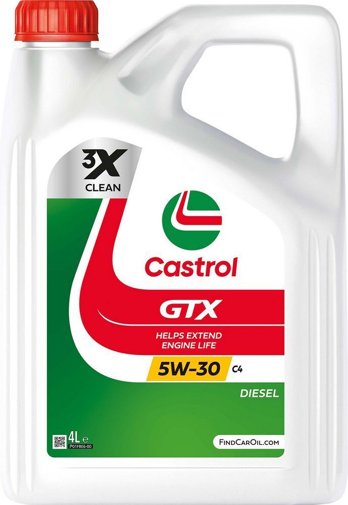 Olio sintetico lubrificante motore auto GTX 5W30 C4 4L Oil CASTROL