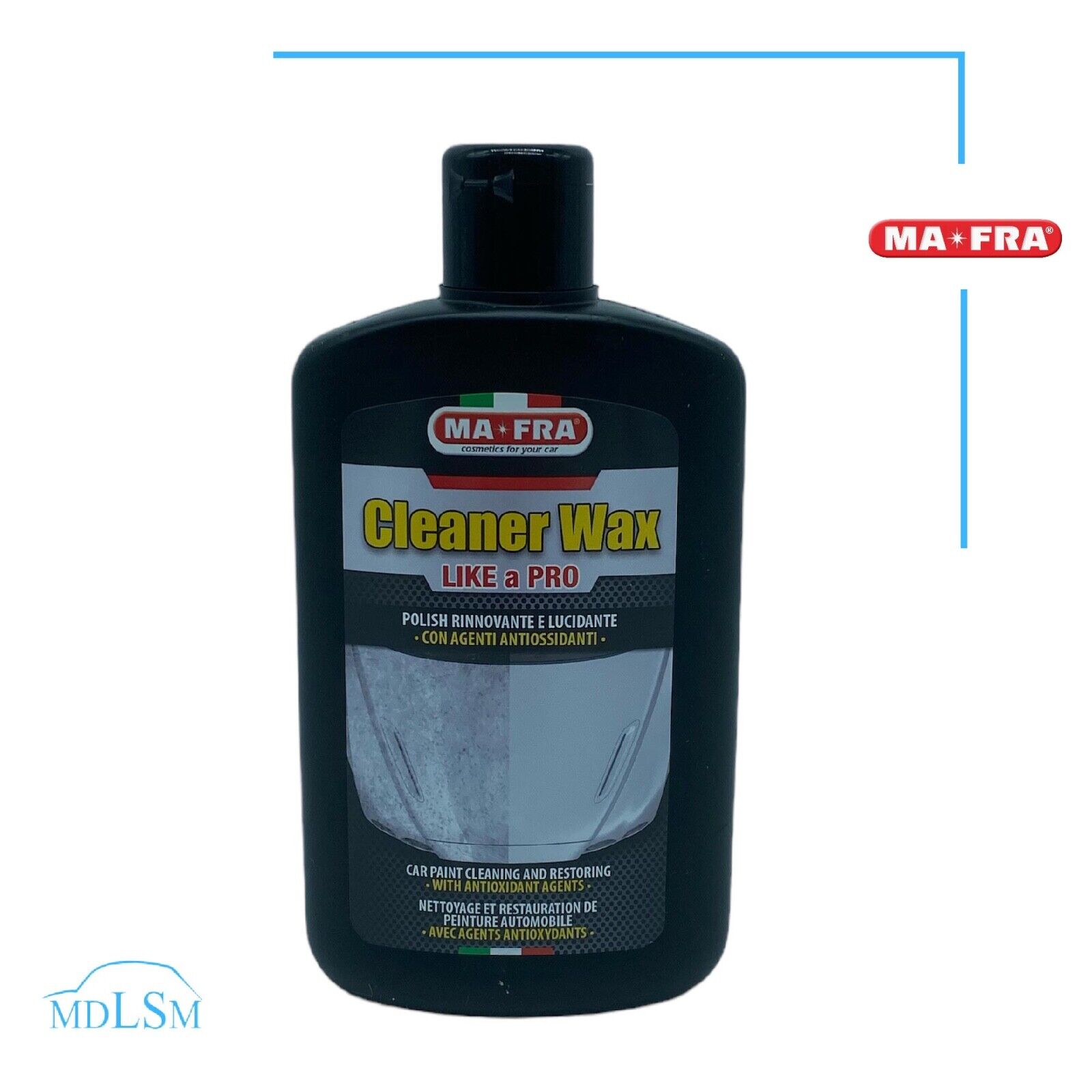 MAFRA CLEANER WAX POLISH LIKE A PRO RINNOVANTE E LUCIDANTE RIMUOVE OPACITA STEP2