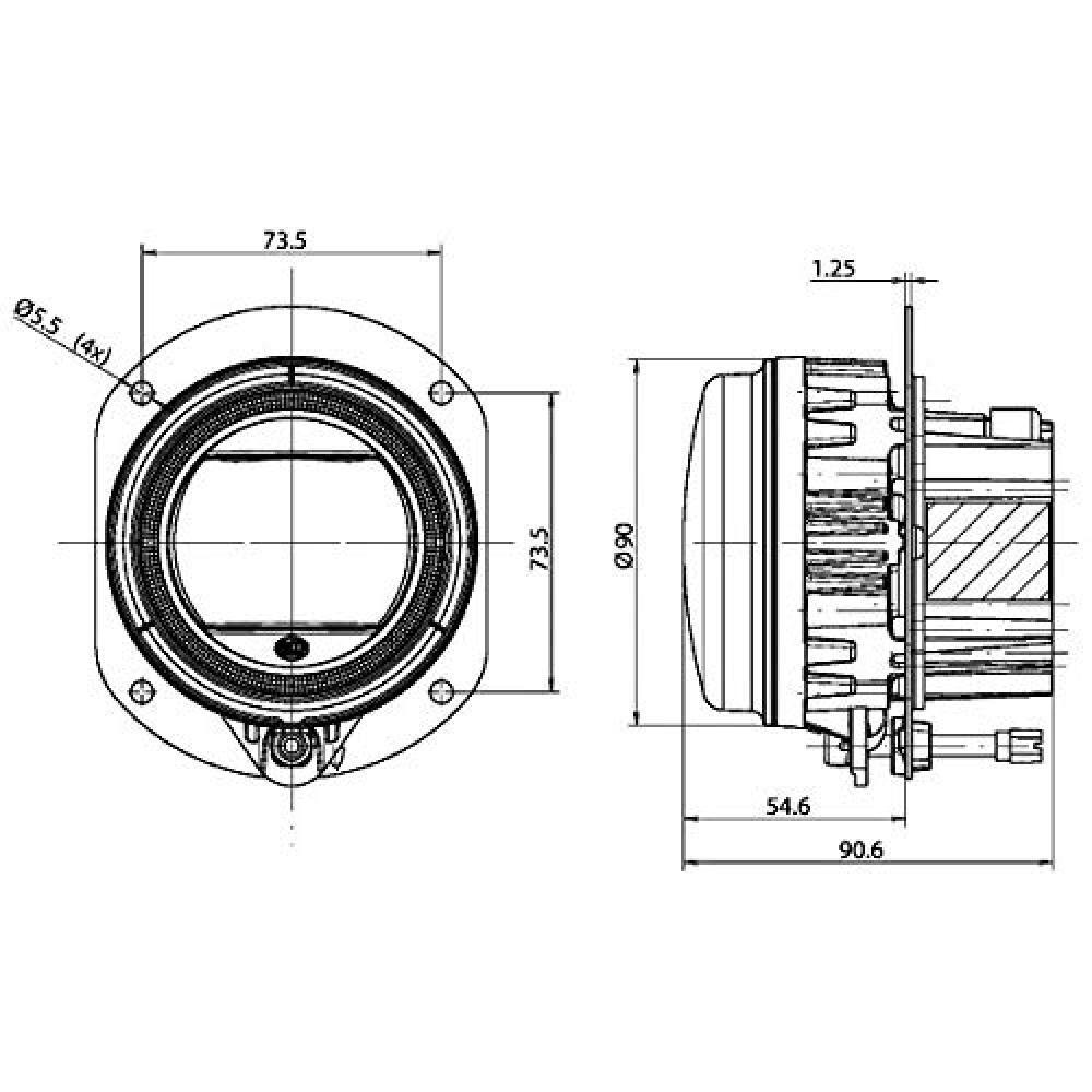 (TG. ohne Tagfahrlicht und Positionslicht) HELLA 1N0 011 988-001 Fendinebbia - L