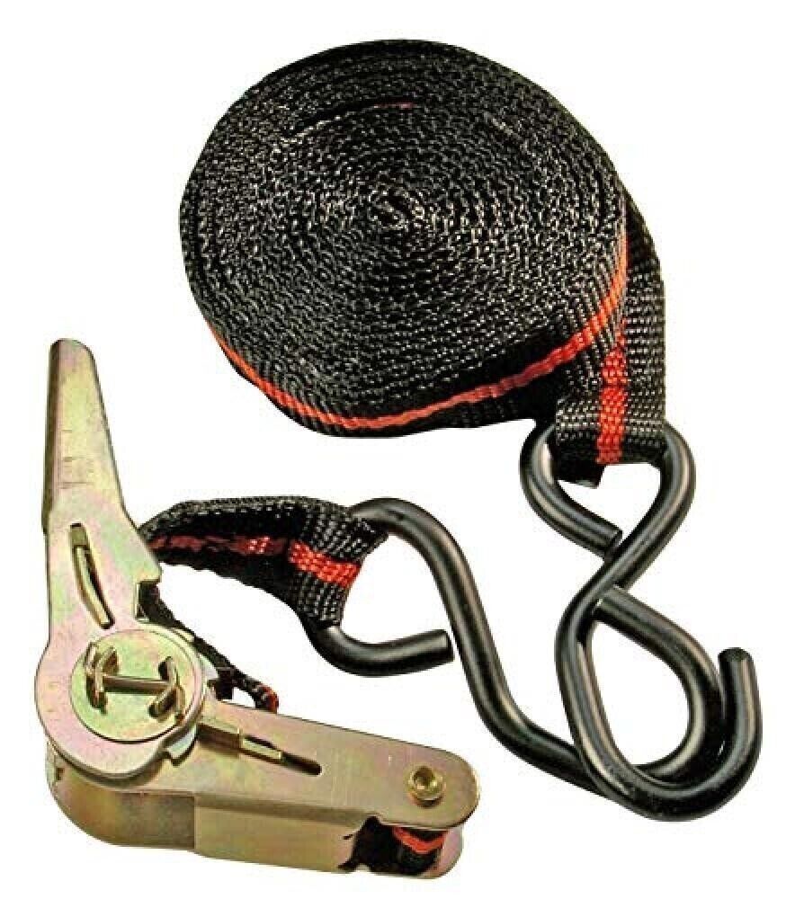 Cinchia ferma di carico con ganci e tenditore a cricchetto 5mx24mm per bagagli