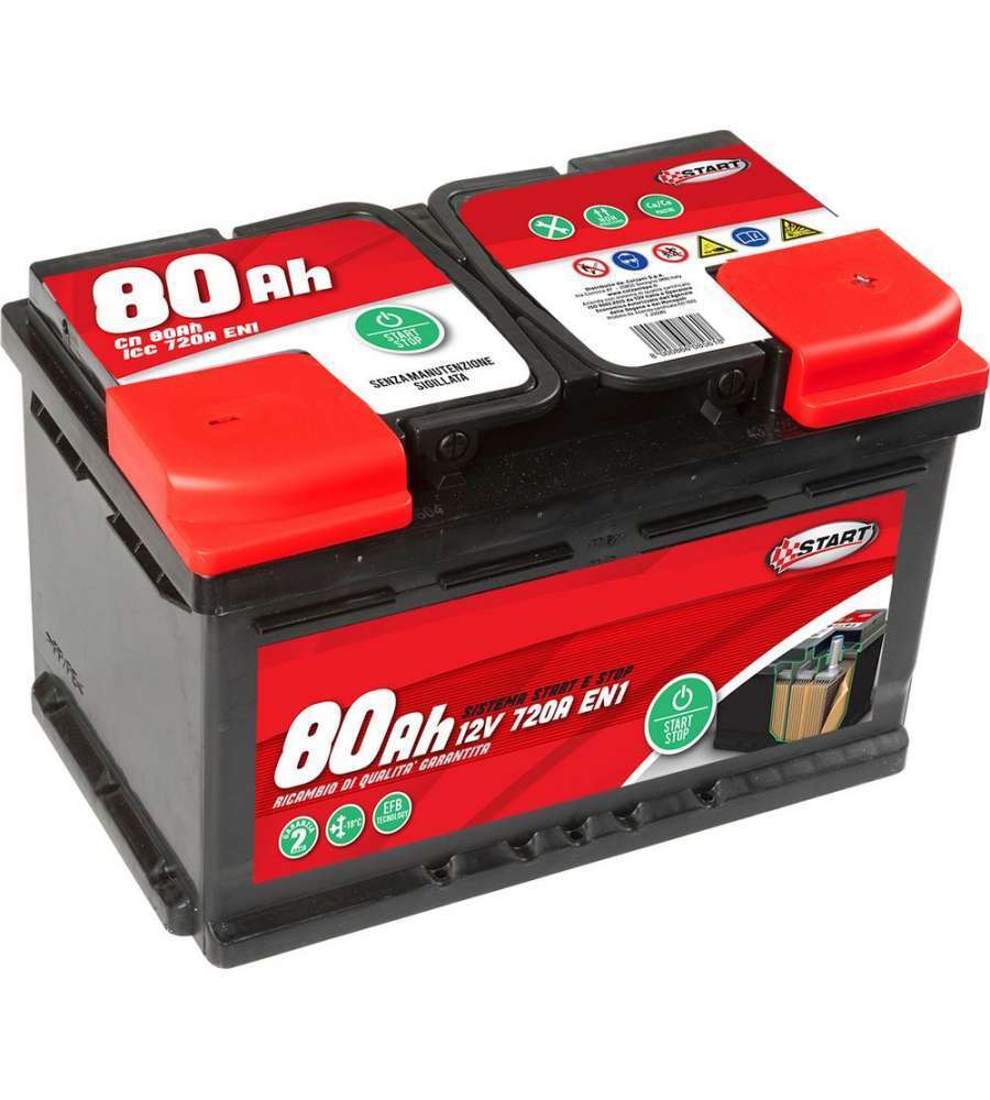 Batteria Stop&Start 80AH 12V 720A (EN1) sigillata polo destro Cassetta L3