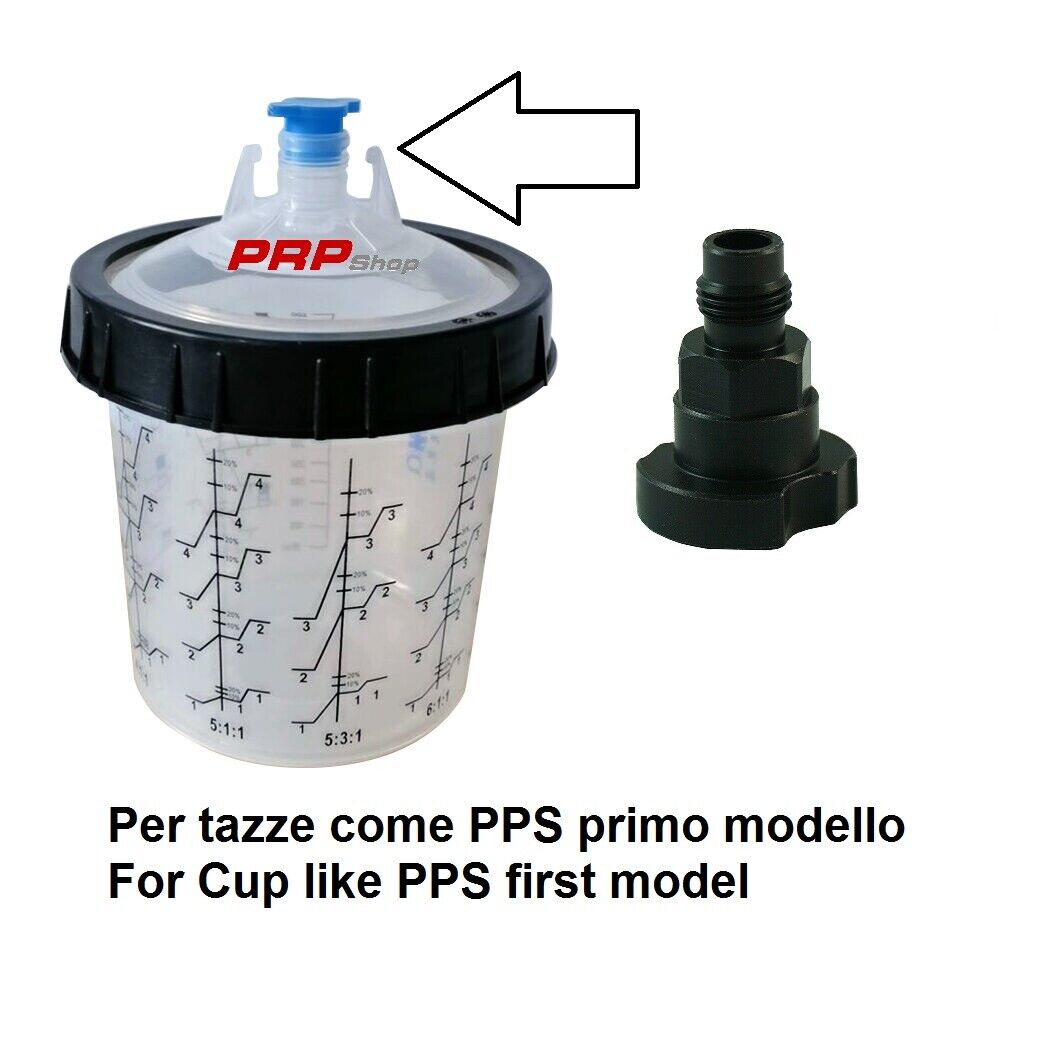 ADATTATORE TAZZE MONOUSO PPS PISTOLE A SPRUZZO WALCOM Slim XLIGHT Ego Carbonio 1