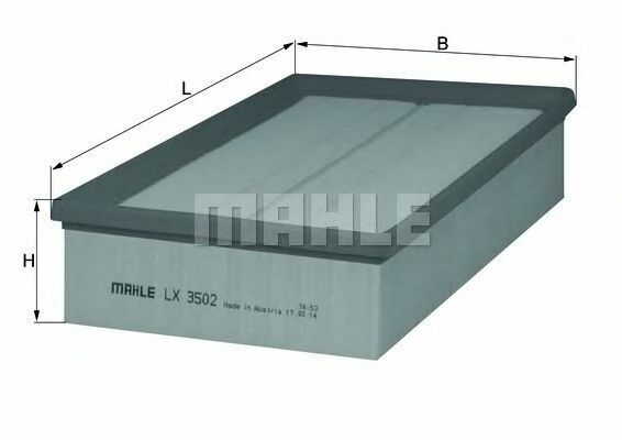 Filtro aria Audi A1, Audi A3   MAHLE  LX3502